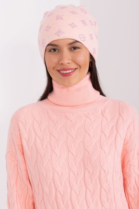 Czapka Model AT-CZ-2325.85 Light Pink - AT AT Czapka Model AT-CZ-2325.85 Light Pink - AT AT