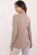 Golf Damski Model AT-SW-2334-2.61 Dark Beige - AT AT Golf Damski Model AT-SW-2334-2.61 Dark Beige - AT AT