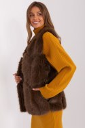 Kamizelka Model AT-KZ-2375.00P Dark Brown - AT AT Kamizelka Model AT-KZ-2375.00P Dark Brown - AT AT