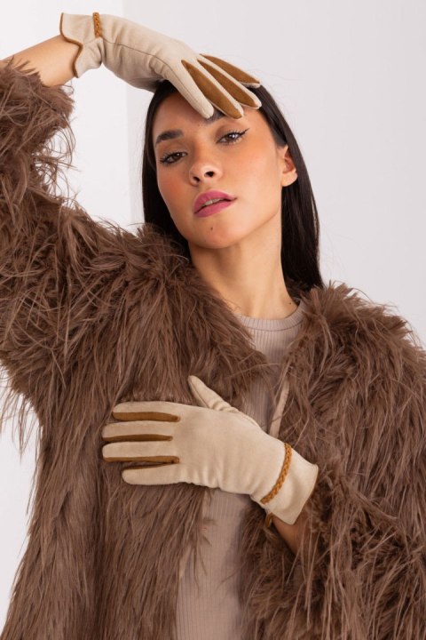 Rękawiczki Model AT-RK-238601.25P Beige - AT AT Rękawiczki Model AT-RK-238601.25P Beige - AT AT