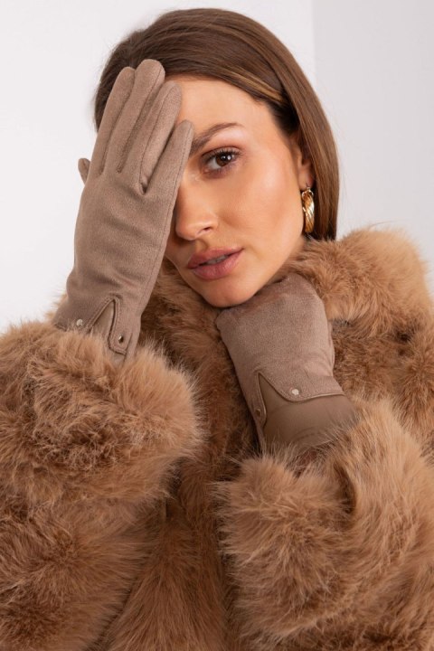 Rękawiczki Model AT-RK-239507.53P Dark Beige - AT AT Rękawiczki Model AT-RK-239507.53P Dark Beige - AT AT