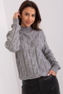 Sweter Damski Model AT-SW-2235.00P Dark Grey - AT AT Sweter Damski Model AT-SW-2235.00P Dark Grey - AT AT