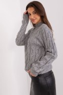 Sweter Damski Model AT-SW-2235.00P Dark Grey - AT AT Sweter Damski Model AT-SW-2235.00P Dark Grey - AT AT