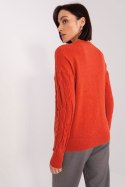 Sweter Damski Model AT-SW-2340.43 Dark Orange - AT AT Sweter Damski Model AT-SW-2340.43 Dark Orange - AT AT