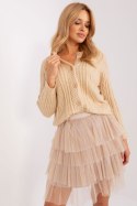 Sweter Damski Model AT-SW-2346-2.99P Beige - AT AT Sweter Damski Model AT-SW-2346-2.99P Beige - AT AT