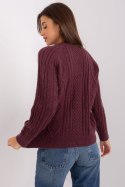 Sweter Damski Model AT-SW-2346-2.99P Dark Violet - AT AT Sweter Damski Model AT-SW-2346-2.99P Dark Violet - AT AT
