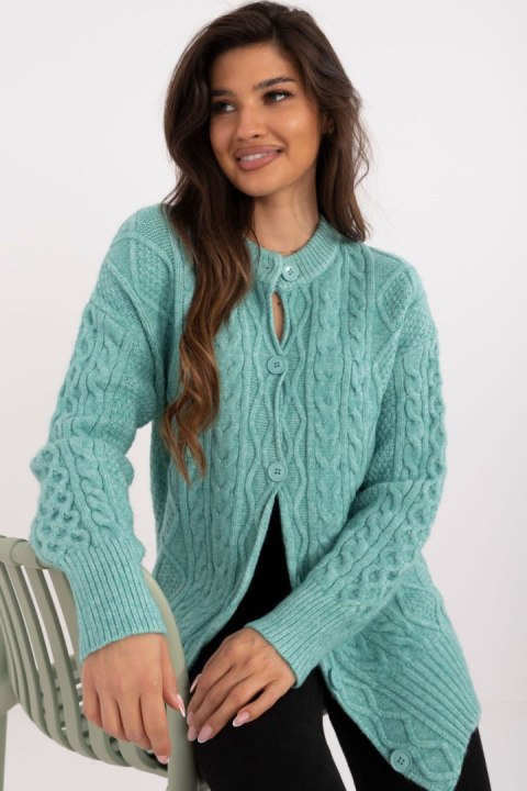 Sweter Damski Model AT-SW-23525.21 Mint - AT AT Sweter Damski Model AT-SW-23525.21 Mint - AT AT