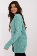 Sweter Damski Model AT-SW-23525.21 Mint - AT AT Sweter Damski Model AT-SW-23525.21 Mint - AT AT