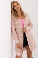 Sweter Kardigan Model AT-SW-2340-A.00 Dark Pink - AT AT Sweter Kardigan Model AT-SW-2340-A.00 Dark Pink - AT AT