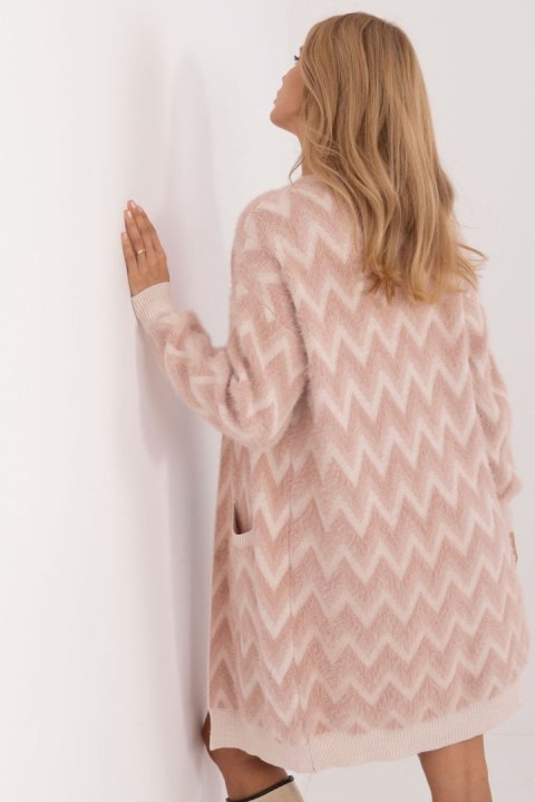 Sweter Kardigan Model AT-SW-2340-A.00 Dark Pink - AT AT Sweter Kardigan Model AT-SW-2340-A.00 Dark Pink - AT AT