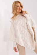 Sweter Ponczo Model AT-PN-2347.68 Ecru - AT AT Sweter Ponczo Model AT-PN-2347.68 Ecru - AT AT