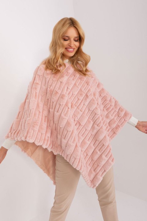 Sweter Ponczo Model AT-PN-2347.68 Light Pink - AT AT Sweter Ponczo Model AT-PN-2347.68 Light Pink - AT AT