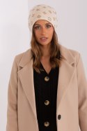 Czapka Model AT-CZ-2325.85 Light Beige - AT AT Czapka Model AT-CZ-2325.85 Light Beige - AT AT