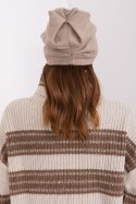Czapka Model AT-CZ-23250.01P Dark Beige - AT AT Czapka Model AT-CZ-23250.01P Dark Beige - AT AT