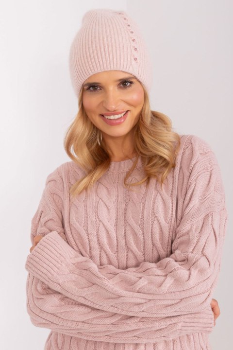 Czapka Model AT-CZ-2328.38P Powder Pink - AT AT Czapka Model AT-CZ-2328.38P Powder Pink - AT AT
