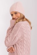 Czapka Model AT-CZ-2328.38P Powder Pink - AT AT Czapka Model AT-CZ-2328.38P Powder Pink - AT AT