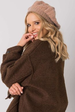 Czapka damska Model AT-CZ-DM-39055 Dark Beige - AT AT