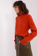 Golf Damski Model AT-SW-2348.88 Dark Orange - AT AT Golf Damski Model AT-SW-2348.88 Dark Orange - AT AT