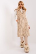 Kamizelka Model AT-KZ-2368-1.07 Beige - AT AT Kamizelka Model AT-KZ-2368-1.07 Beige - AT AT