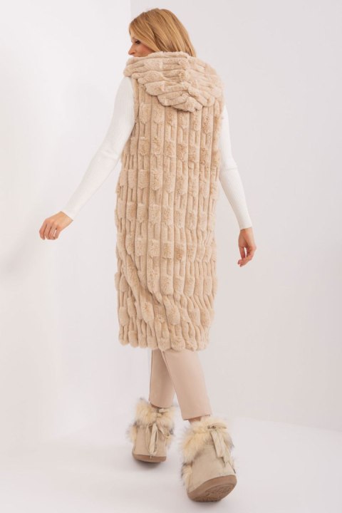 Kamizelka Model AT-KZ-2368-1.07 Beige - AT AT Kamizelka Model AT-KZ-2368-1.07 Beige - AT AT