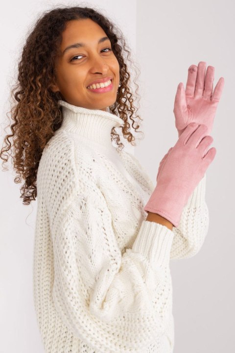 Rękawiczki Model AT-RK-2370.99 Light Pink - AT AT Rękawiczki Model AT-RK-2370.99 Light Pink - AT AT