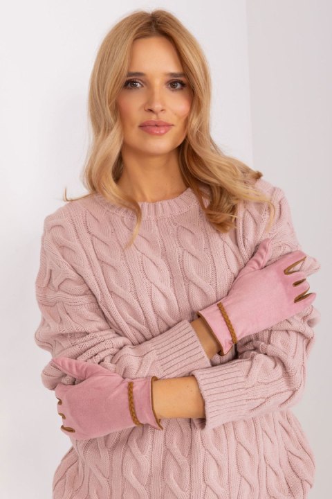 Rękawiczki Model AT-RK-238601.25P Light Pink - AT AT Rękawiczki Model AT-RK-238601.25P Light Pink - AT AT