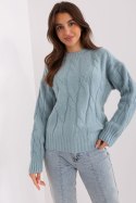 Sweter Damski Model AT-SW-0146.10P Mint - AT AT Sweter Damski Model AT-SW-0146.10P Mint - AT AT