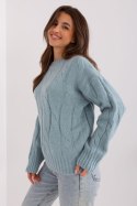 Sweter Damski Model AT-SW-0146.10P Mint - AT AT Sweter Damski Model AT-SW-0146.10P Mint - AT AT