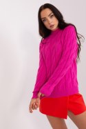 Sweter Damski Model AT-SW-2235.00P Fuksja - AT AT Sweter Damski Model AT-SW-2235.00P Fuksja - AT AT