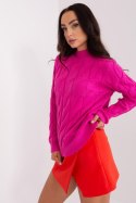 Sweter Damski Model AT-SW-2235.00P Fuksja - AT AT Sweter Damski Model AT-SW-2235.00P Fuksja - AT AT