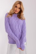 Sweter Damski Model AT-SW-2235.00P Light Violet - AT AT Sweter Damski Model AT-SW-2235.00P Light Violet - AT AT