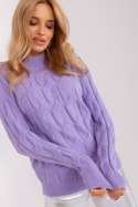 Sweter Damski Model AT-SW-2235.00P Light Violet - AT AT Sweter Damski Model AT-SW-2235.00P Light Violet - AT AT