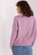 Sweter Damski Model AT-SW-2349-2.96 Light Violet - AT AT Sweter Damski Model AT-SW-2349-2.96 Light Violet - AT AT