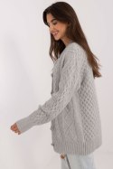 Sweter Damski Model AT-SW-23525.21 Grey - AT AT Sweter Damski Model AT-SW-23525.21 Grey - AT AT