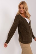 Sweter Damski Model AT-SW-2358.31 Khaki - AT AT Sweter Damski Model AT-SW-2358.31 Khaki - AT AT