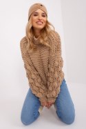 Sweter Damski Model AT-SW-2382.97P Beige - AT AT Sweter Damski Model AT-SW-2382.97P Beige - AT AT