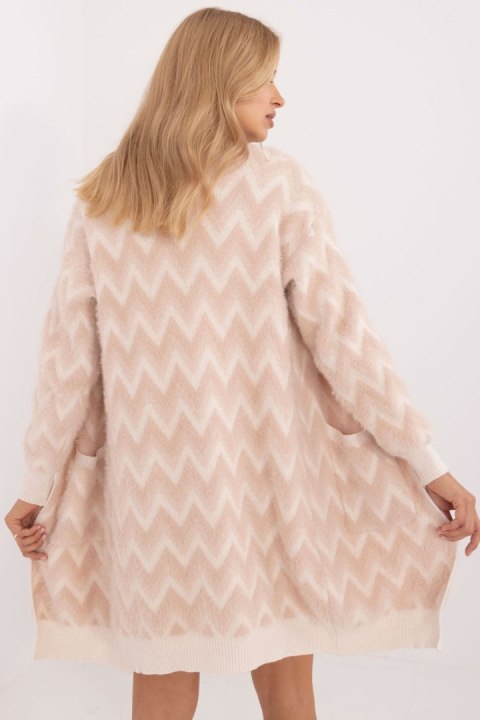 Sweter Kardigan Model AT-SW-2340-A.00 Beige - AT AT Sweter Kardigan Model AT-SW-2340-A.00 Beige - AT AT