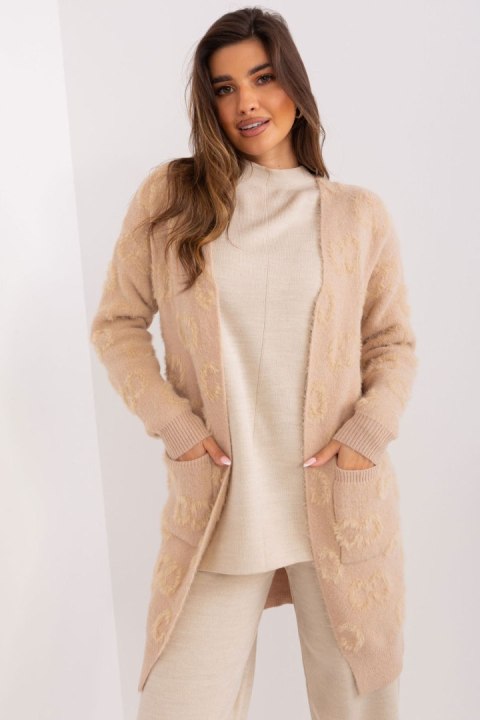 Sweter Kardigan Model AT-SW-234502.38X Beige - AT AT Sweter Kardigan Model AT-SW-234502.38X Beige - AT AT