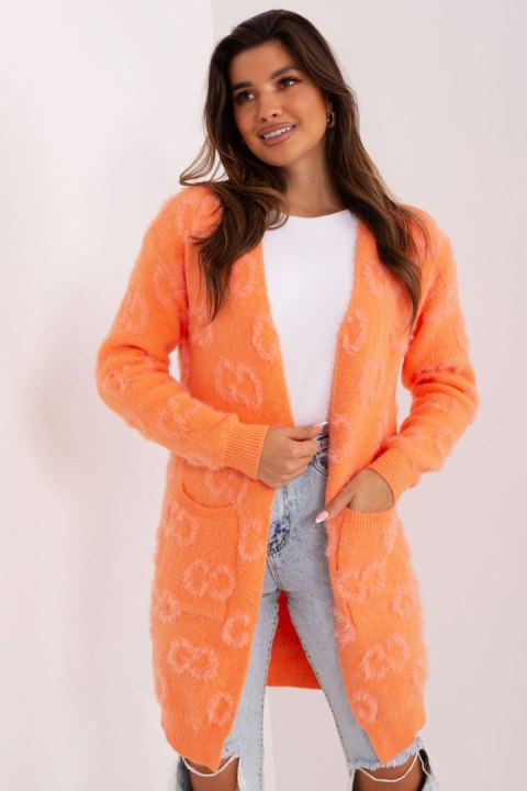 Sweter Kardigan Model AT-SW-234502.38X Orange - AT AT Sweter Kardigan Model AT-SW-234502.38X Orange - AT AT