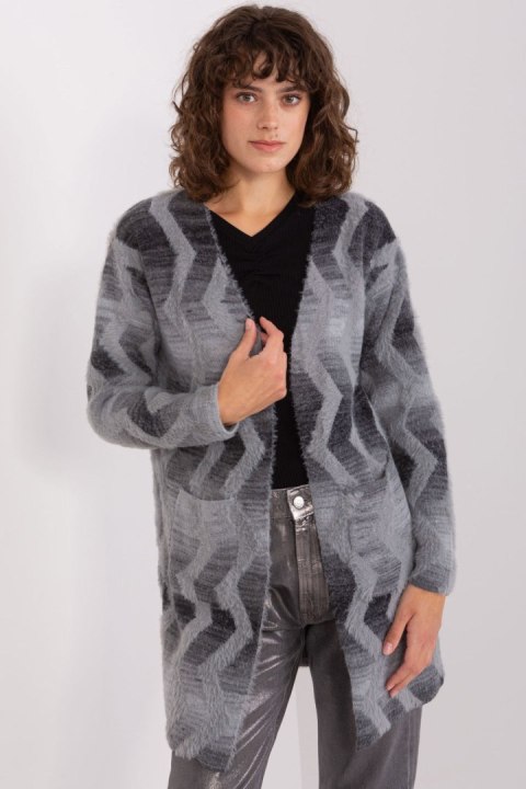 Sweter Kardigan Model AT-SW-234701.34 Grey - AT AT Sweter Kardigan Model AT-SW-234701.34 Grey - AT AT
