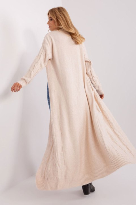 Sweter Kardigan Model AT-SW-2395.30 Light Beige - AT AT Sweter Kardigan Model AT-SW-2395.30 Light Beige - AT AT