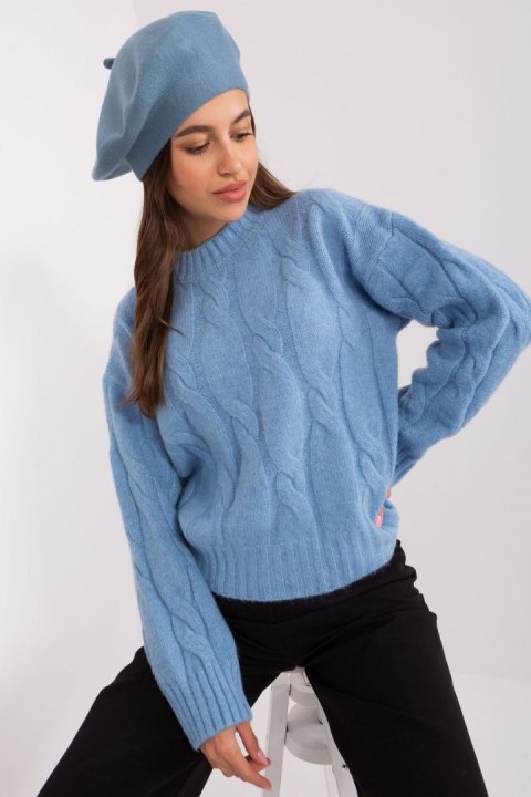 Beret Model AT-CZ-231305.85P Grey/Blue - AT AT Beret Model AT-CZ-231305.85P Grey/Blue - AT AT