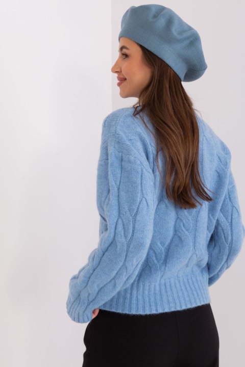 Beret Model AT-CZ-231305.85P Grey/Blue - AT AT Beret Model AT-CZ-231305.85P Grey/Blue - AT AT