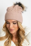 Czapka Model AT-CZ-173501.44 Light Pink - AT AT Czapka Model AT-CZ-173501.44 Light Pink - AT AT