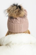Czapka Model AT-CZ-173501.44 Light Pink - AT AT Czapka Model AT-CZ-173501.44 Light Pink - AT AT