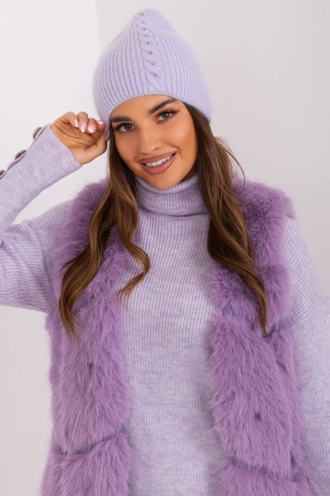 Czapka Model AT-CZ-2328.11P Light Violet - AT AT Czapka Model AT-CZ-2328.11P Light Violet - AT AT