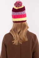 Czapka Model AT-CZ-PH24.52 Bordo - AT AT Czapka Model AT-CZ-PH24.52 Bordo - AT AT
