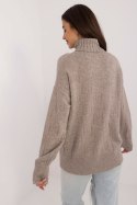 Golf Damski Model AT-SW-2342-1.35 Dark Beige - AT AT Golf Damski Model AT-SW-2342-1.35 Dark Beige - AT AT