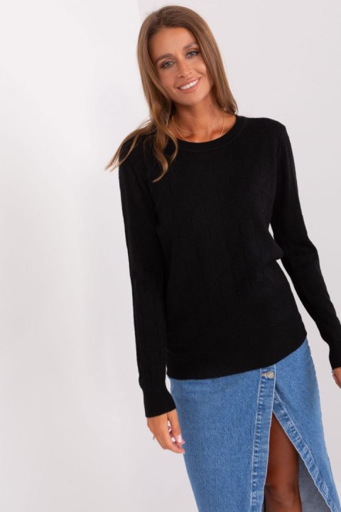 Sweter Damski Model AT-SW-232901.25X Black - AT AT Sweter Damski Model AT-SW-232901.25X Black - AT AT