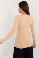 Sweter Damski Model AT-SW-2332-2.62 Beige - AT AT Sweter Damski Model AT-SW-2332-2.62 Beige - AT AT